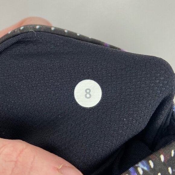 Rare Lululemon Run Inspire Tights Floral Sport Print Leggings Size 8 Yoga Pants - Picture 5 of 9